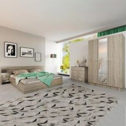 garneroarredamenti Camera letto matrimoniale completa moderna rovere sonoma Camilla