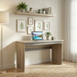 garneroarredamenti Scrivania 140x60cm ufficio moderna rovere antracite lucido Time Q