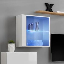 garneroarredamenti Pensile vetrinetta 60x60h cm bianco Geo