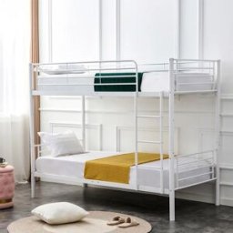 garneroarredamenti Letto a castello con 2 letti singoli 90x200cm bianco Rodin