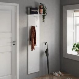 Asta Appendiabiti A Parete 92 Cm – Set Da 4 Con 48 Ganci – Portata 65 Kg – Nero