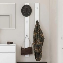 Asta Appendiabiti A Parete 92 Cm – Set Da 4 Con 48 Ganci – Portata 65 Kg – Nero