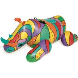 bestway 41116 Gioco Gonfiabile Per Bambini Cavalcabile Piscina Mare 201x102 Cm Rhino Pop - 41116