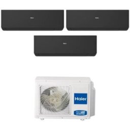 HAIER Climatizzatore Trial Split Expert Black Wifi 7000+12000+24000 Btu Inverter R32 A++ 5u105s2ss5fa