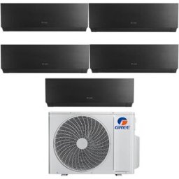 Gree Condizionatore Penta Split Con Inverter Da 9000+9000+9000+9000+9000 Clivia Black Wifi In A++ Con R32 Gwhd(42)Nk6oo