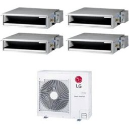LG Climatizzatore Canalizzato Con Inverter Quadri Split 9000+9000+9000+12000 Btu A++ Mu4r25 In R32