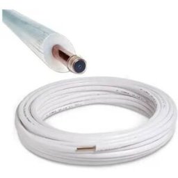 Tubo Rame Rivestito Condizionamento Rotolo Da 10 Mt 1/2 Isolato Spessore 1mm