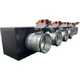 Plenum In Poliuretano Espanso A 8 Zone Con Serrande Motorizzate Lindab Da 160 O 200 Mm