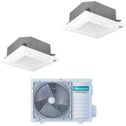 Hisense Condizionatore Con Inverter A Cassetta 4 Vie Dual Split 18000+18000 Btu In A++ Con R32 4amw81u4rjc
