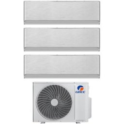 Gree Condizionatore Trial Split Con Inverter Da 9000+9000+12000 Airy Silver Wifi In A++ Con R32 Gwhd(21)Nk6oo