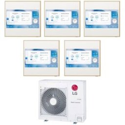 LG Climatizzatore Artcool Gallery Lcd Wifi Penta Split 9000+9000+9000+9000+9000 Btu Inverter R32 Mu5r40.U42 In A+++