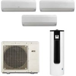 Hitachi Multi Yutampo Sistema Di Raffrescamento, Riscaldamento E Acs Da 190 L, Trial Split Con Esterna 8,5 Kw E Interne 9+9+12
