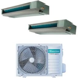 Hisense Condizionatore Canalizzato Dual Split Inverter 12000+12000 Btu A++ 2amw52u4rxc In R32