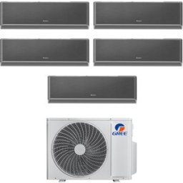 Gree Condizionatore Penta Split Con Inverter Da 12000+12000+12000+12000+12000 Airy Black Wifi In A++ Con R32 Gwhd(42)Nk6oo