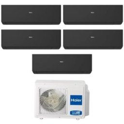 HAIER Climatizzatore Penta Split Expert Black Wifi 7000+7000+7000+12000+12000 Btu Inverter R32 A++ 5u90s2ss5fa
