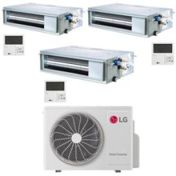 LG Climatizzatore Canalizzato Con Inverter Trial Split 9000+9000+9000 Btu A+++ Mu3r19 In R32