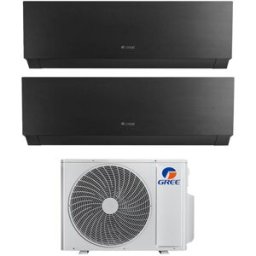 Gree Condizionatore Dual Split Con Inverter Da 12000+12000 Clivia Black Wifi In A++ Con R32 Gwhd(24)Nk6oo
