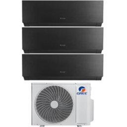 Gree Condizionatore Trial Split Con Inverter Da 9000+9000+12000 Clivia Black Wifi In A++ Con R32 Gwhd(42)Nk6oo