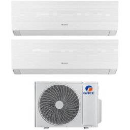Gree Condizionatore Dual Split Con Inverter Da 9000+9000 Clivia White Wifi In A++ Con R32 Gwhd(28)Nk6oo