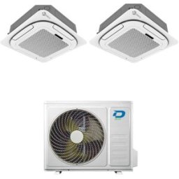 Diloc Condizionatore A Cassetta 4 Vie Dual Split 9000+9000 Btu Over A++ D.Over214 Inverter R32