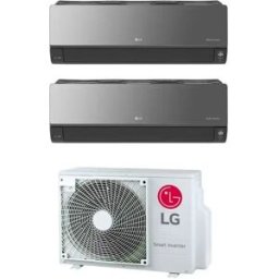 LG Climatizzatore Artcool Mirror Uv Nano Wifi Dual Split 9000+9000 Btu Inverter Con R32 Mu2r17 In A+++