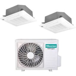 Hisense Condizionatore Con Inverter A Cassetta 4 Vie Dual Split 12000+12000 Btu In A++ Con R32 2amw52u4rxc