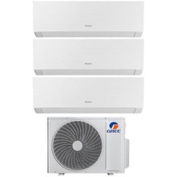 Gree Condizionatore Trial Split Con Inverter Da 9000+9000+12000 Clivia White Wifi In A++ Con R32 Gwhd(21)Nk6oo