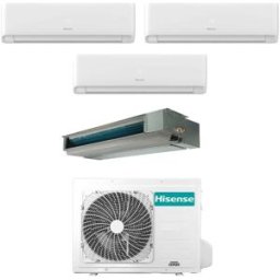 Hisense Climatizzatore Inverter Canalizzato Ecosense Wi-Fi Quadri Split 9000+9000+9000+18000 Btu 4amw81u4rjc R-32 A++