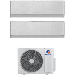 Gree Condizionatore Dual Split Con Inverter Da 12000+12000 Airy Silver Wifi In A++ Con R32 Gwhd(42)Nk6oo