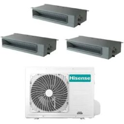 Hisense Climatizzatore Canalizzato Con Inverter Trial Split 12000+12000+12000 Btu A++ 4amw81u4rjc In R32