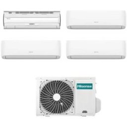 Hisense Climatizzatore Silentium Pro Quadri Split 9000+12000+12000+12000 Btu Inverter Con Wifi 5amw105u4rqc In A++
