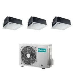 Hisense Condizionatore Con Inverter A Cassetta 4 Vie Trial Split 9000+9000+9000 Btu In A++ Con R32 3amw52u4rjc