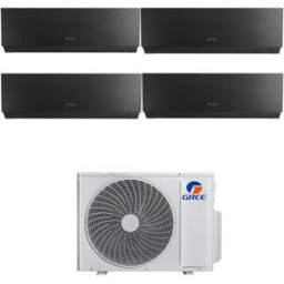 Gree Condizionatore Quadri Split Con Inverter Da 9000+9000+9000+12000 Clivia Black Wifi In A++ Con R32 Gwhd(36)Nk6oo