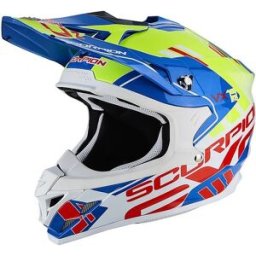 Casco Moto Cross Enduro Scorpion VX-15 EVO Air Argo Blu Gial taglia 2X