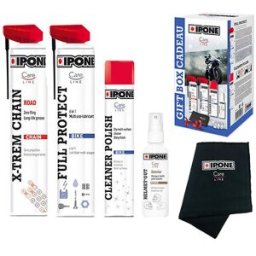 Kit Cura Moto Ipone Gift Pack (X-Tream Chain Road; Spray Ful taglia un