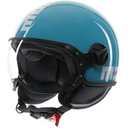 Casco Moto Jet Momo Design FGTR CLASSIC Candy Lake Blu Bianc taglia XL