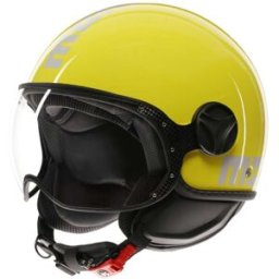 Casco Moto Jet Momo Design FGTR CLASSIC Candy Giallo Bianco taglia S
