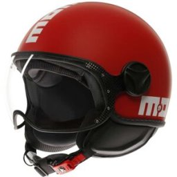 Casco Moto Jet Momo Design FGTR CLASSIC Candy Rosso Bianco taglia XL