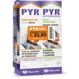 PYR Olio Shampoo + Preventivo Lozione Spray + Pettine