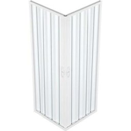 Tecnomat BOX DOCCIA LUNA SOFFIETTO 70-80 H185 cm APERTURA ANGOLARE IN PVC PROFILO BIANCO