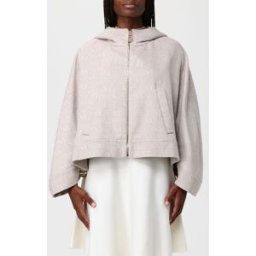Max Mara Cappa Serio in lana vergine e seta Bianco Taglia OS
