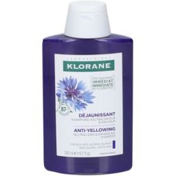 Klorane Shampoo neutralizzante e ravvivante alla Centaurea BIO 200ml - Anti-ingiallimento, Neutralizza i riflessi gialli ramati 200 ml