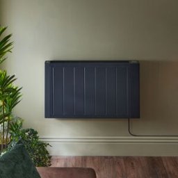 HudsonReed Radiatore Elettrico ad Inerzia con Nucleo in Ceramica Cablato - Antracite - 2000W - 486mm x 835mm - Lex - ECOSO by Hudson Reed