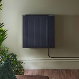 HudsonReed Radiatore Elettrico ad Inerzia con Nucleo in Ceramica Cablato - Antracite - 1000W - 486mm x 495mm - Lex - ECOSO by Hudson Reed
