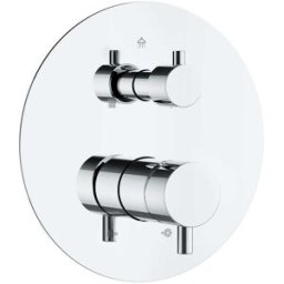 Tecom MISCELATORE DOCCIA INCASSO 3 VIE ROUND CROMO CARTUCCIA Ø35 mm