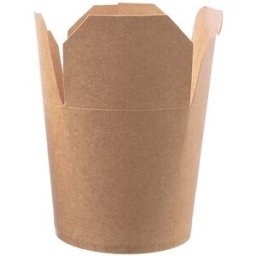 VistaPrint Scatole per asporto in stile cinese pieghevoli FSC® da 710 ml – marroni – 500 pz.