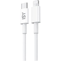 ISY Cavo Lightning IUC-0010 di ricarica a USB-C, certificato MFi, per iPhone, 2 metri, bianco