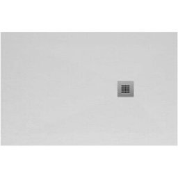 Tecnomat PIATTO DOCCIA PIZARRA EFFETTO PIETRA IN MARMORESINA BIANCO 70x120 cm H 2,5 cm PILETTA Ø 90 mm