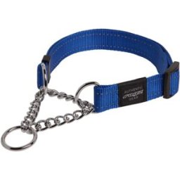 United Pets Rogz Collare Semi Strozzo per Cani Obedience Blu L 37 56 cm