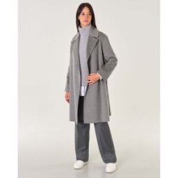 Cappotto lungo a vestaglia Max Mara Studio color cacha in drap di puro cashmere con rever ampio